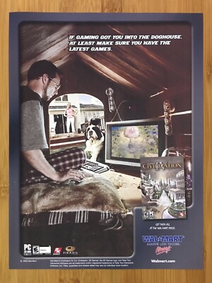 Sid Meier's Civilization IV (4) PC 2005 Print Ad/Poster Official Game Promo Art