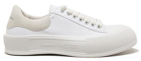 Alexander McQueen Mens Plimsoll Silver Slip-On Sneakers size 46D (men’s 13US) Men main image 2