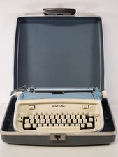 Vintage Royal Aristocrat Typewriter With Carrying Case~ Baby Blue/ White - WORKS thumbnail