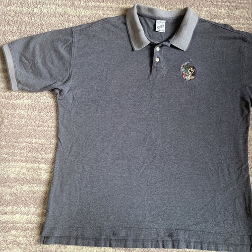 VTG Tasmanian Devil Golf Polo Shirt Gray Men XL Warner Bros 1998 Taz Drive EUC - Picture 5 of 10