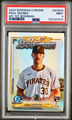 Paul Skenes RARE ROOKIE REFRACTOR BOWMAN CHROME INVESTMENT CARD SSP MINT PSA 9