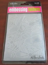The Paper Studio Embossing Folders Halloween A2 SPIDER WEB ~ #749648
