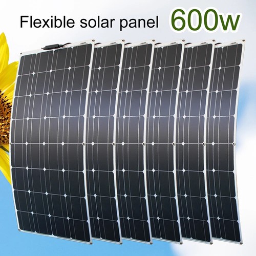 Panel Solar Flexible 12V Flexible Impermeable Panel Monocristalino para RV Barco