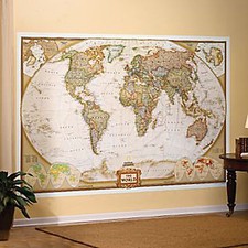 World Mural Map by National Geographic 110 x ...