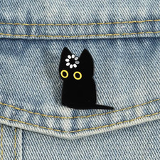 Black Cat Void Loading Enamel Pins Cartoon Kitten Memes Brooch Lapel Badges Fun