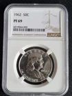 1962 Franklin Half Dollar 50c Silver PROOF Graded NGC PF69 High Grade #101431