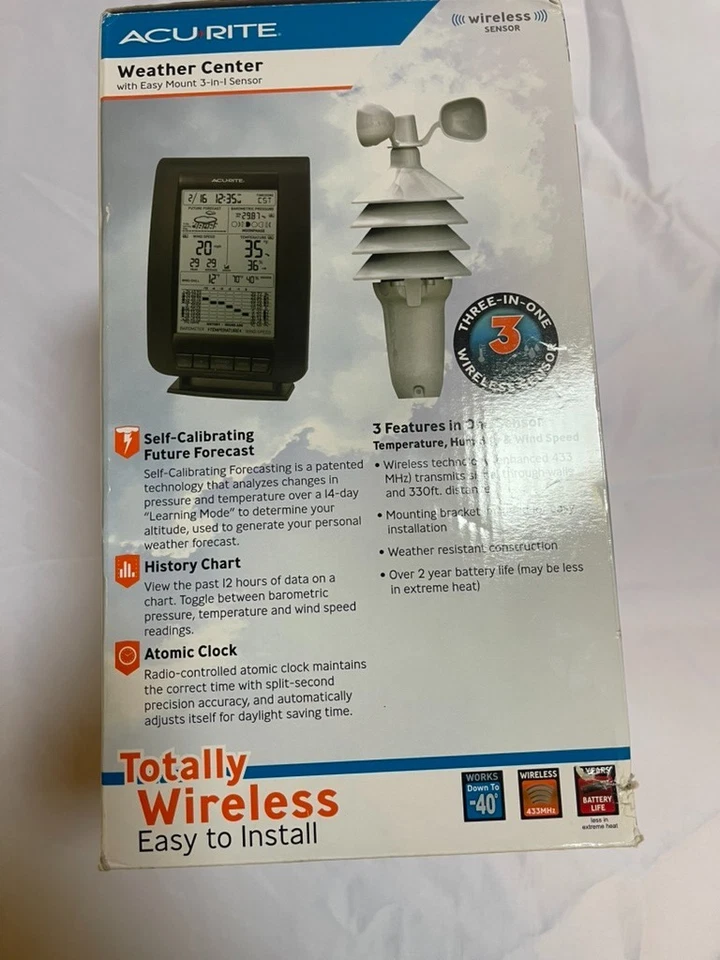 AcuRite Professional Weather Center Wireless With Easy Mount 3-in-1 Sensor - Image 2 of 4