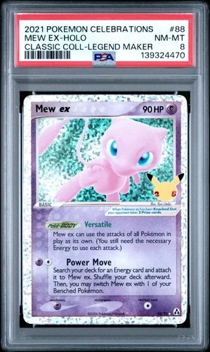 PSA 8 Mew ex - Celebrations Classic Collection Holo Pokemon Card - Pokemon TCG
