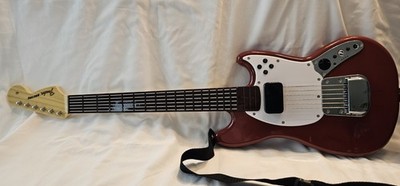 Wii RockBand 3 Fender Mustang Wireless Guitar 96563-C(RB3) w/ Strap *NO Dongle*