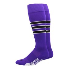 TCK Dugout Series Socks PURPLE  WHITE  BLACK LG