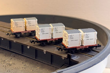 Graham Farish 377-340 Conflat With Af Containers 'British Railways' x3 - Unboxed