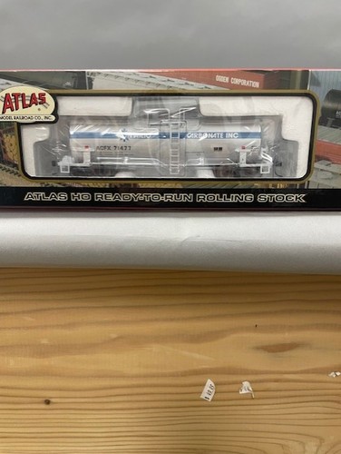Carro cisterna de caolín Atlas HO #1715-2 ACF Ontario carbonato 71477 | Condition: New