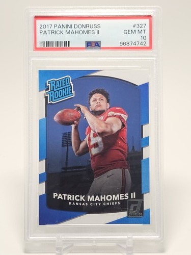 PATRICK MAHOMES II 2017 DONRUSS RATED ROOKIE #327 CHIEFS PSA 10 GEM MT Q1228