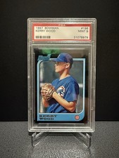 Bowman 1997 Kerry Wood #196 Rookie Base Set Chicago Cubs PSA 9 Baseball Card . rookie card picture