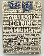 1 deck antique WWI 1917 MILITARY FORTUNE TELLERS playing cards sealed tax stamp