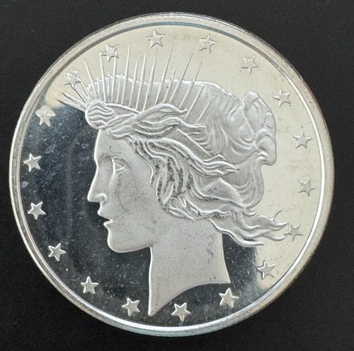 Peace Silver Dollar Design 1 oz. .999 Fine Silver Round