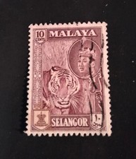 TIMBRE ANCIEN MALAYA SELANGOR  1962