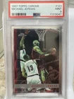 1997 TOPPS CHROME BASE CARD #123 MICHAEL JORDAN GRADED PSA 9 MINT SUPER CLEAN