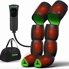 Leg Compression Massager with Heat for Circulation and Pain Relief