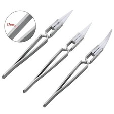 3Pack Ceramic Straight Tip Electronic Soldering Tweezers Chuck Ceramic Tweezers