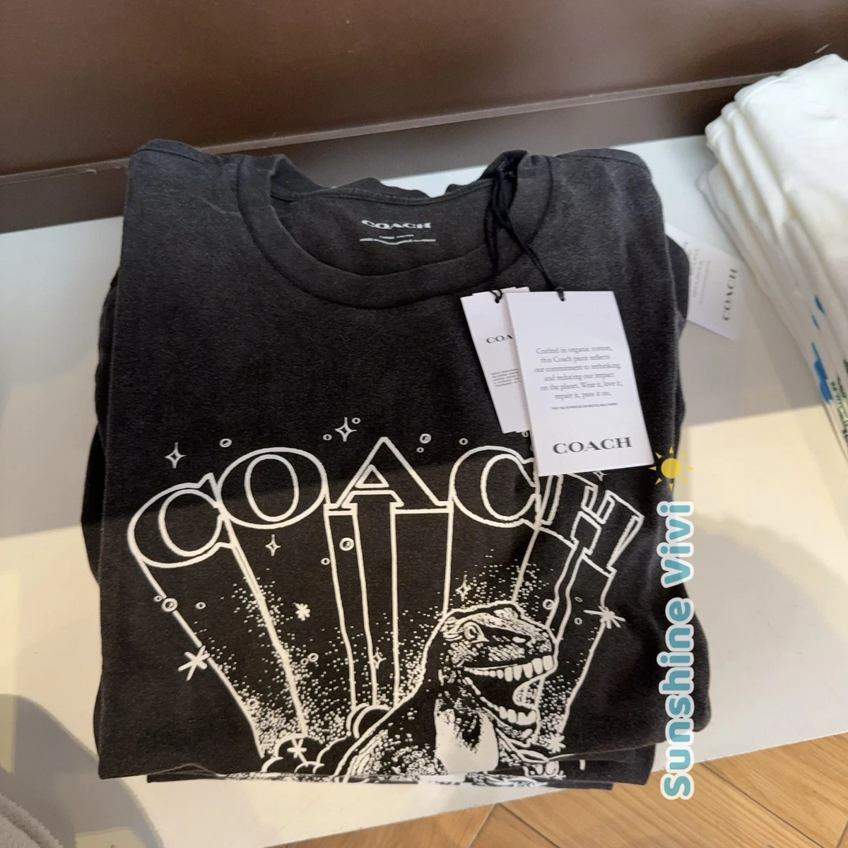 coach Tシャツ COACH（コーチ） tシャツ シグネチャー リンガー Tシャツ レディース