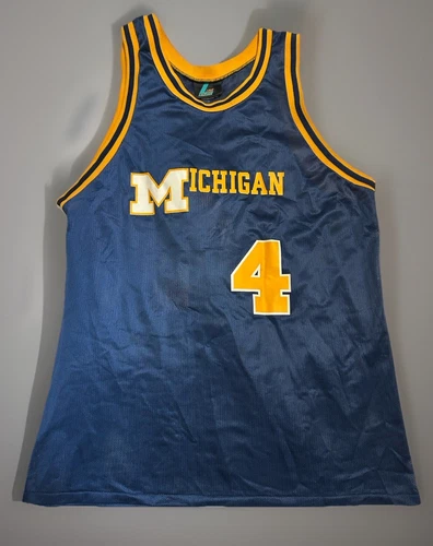 Vtg Logo Athletic Michigan Wolverines Basketball Jersey Adult L Chris Webber USA