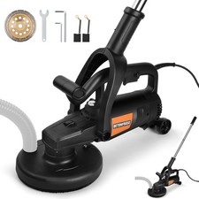 7'' Concrete Floor Grinder Set Long Handle 3800W Floor Polisher 6 Gears 6000RPM