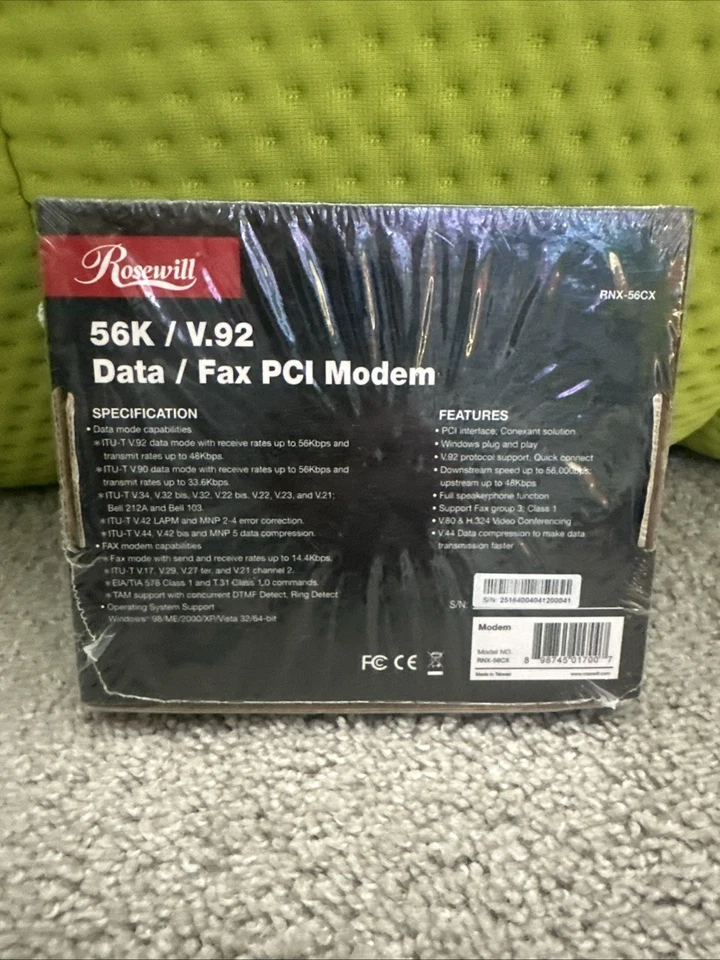 Rosewill RNX-56CX 56K V.92 Software-Based Data/Fax PCI Modem Adapter Card - Image 2 of 3