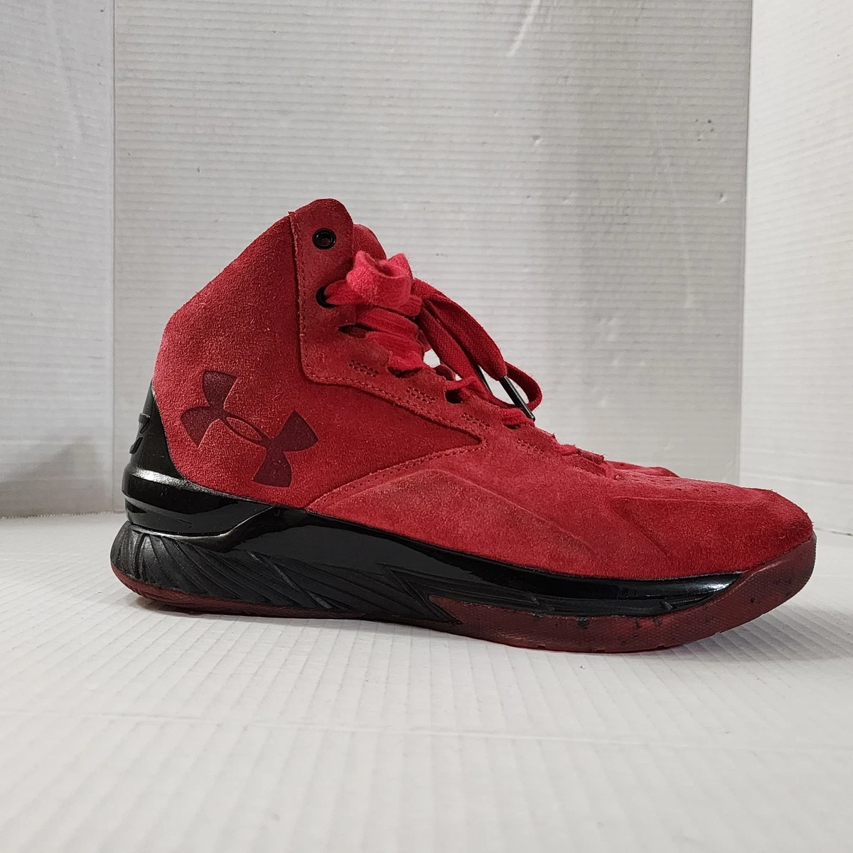Under Armour Curry Lux Suede Mid Red for sale | eBay