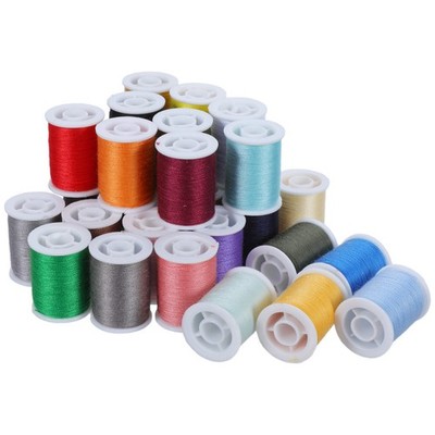 30 Rolls Sewing Threads for Machine Polyester Hand Colorful Stitching