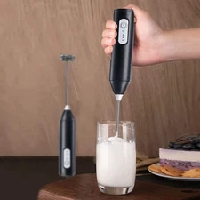 Electric Milk Frother Handheld Whisk Mixer Stirrer Coffee Egg USB Rechargeable