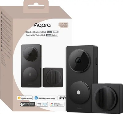 Aqara Video Doorbell Camera Hub G410 Select Schwarz  Kabel oder Batteriebetrieb