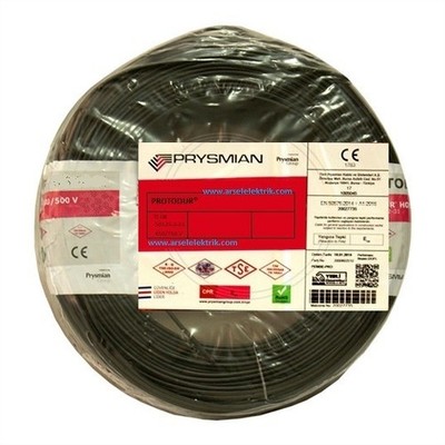 Flexible Wire 1mm 300mt 984ft Prysmian Black  Pure Copper Cores Customs Included