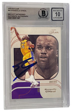 Shaquille O'Neal Signed 202-03 FLair #55 Lakers BAS Slabbed Auto Grade 10