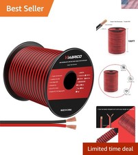 14AWG 100FT Electrical Wire Cable 2 Conductors Red Black Cable Hookup LED Lig...