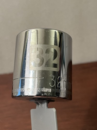 Craftsman 32mm 12-Point Socket 1/2" Drive 45927 Chrome Sears NOS Made In The USA - Picture 5 of 8