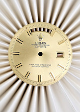 Quadrante Rolex Golden Day-Date con Indici Wide Boy adatto Ref. Vetro Plastica