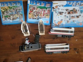 LEGO City Partial 2x Set Lot 60051 High-Speed Passenger Train 60050 Station Book