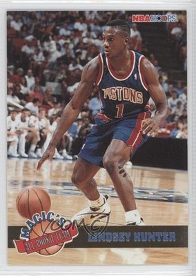 1993 NBA Hoops Magic's All-Rookie Team Magic Johnson Lindsey Hunter RC HOF 0a1