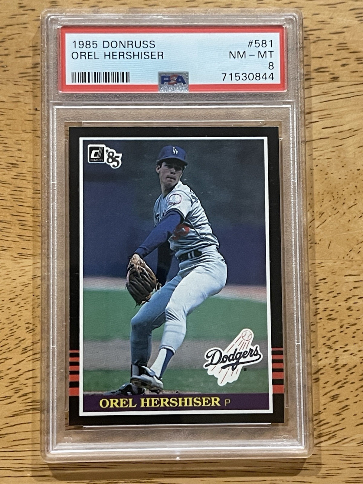 1985 Donruss Orel Hershiser #581 (RC) Rookie Card PSA 8 NM-MT Dodgers