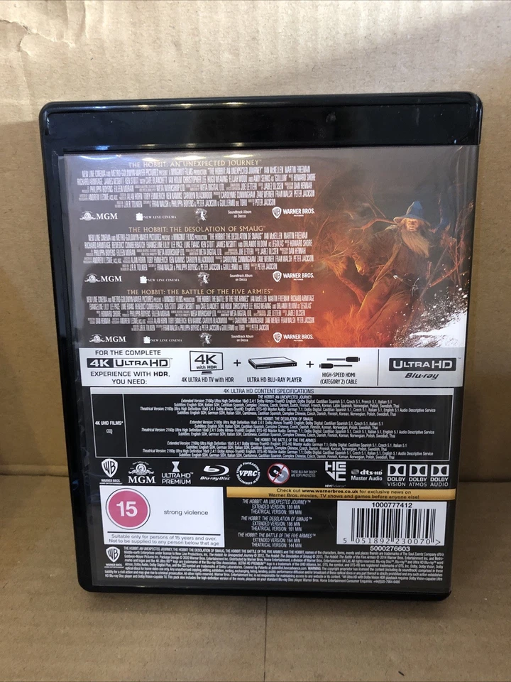 The Hobbit Trilogy [Theatrical and Extended Edition] [4K Ultra HD Blu-ray] 2012 - Image 2 of 3