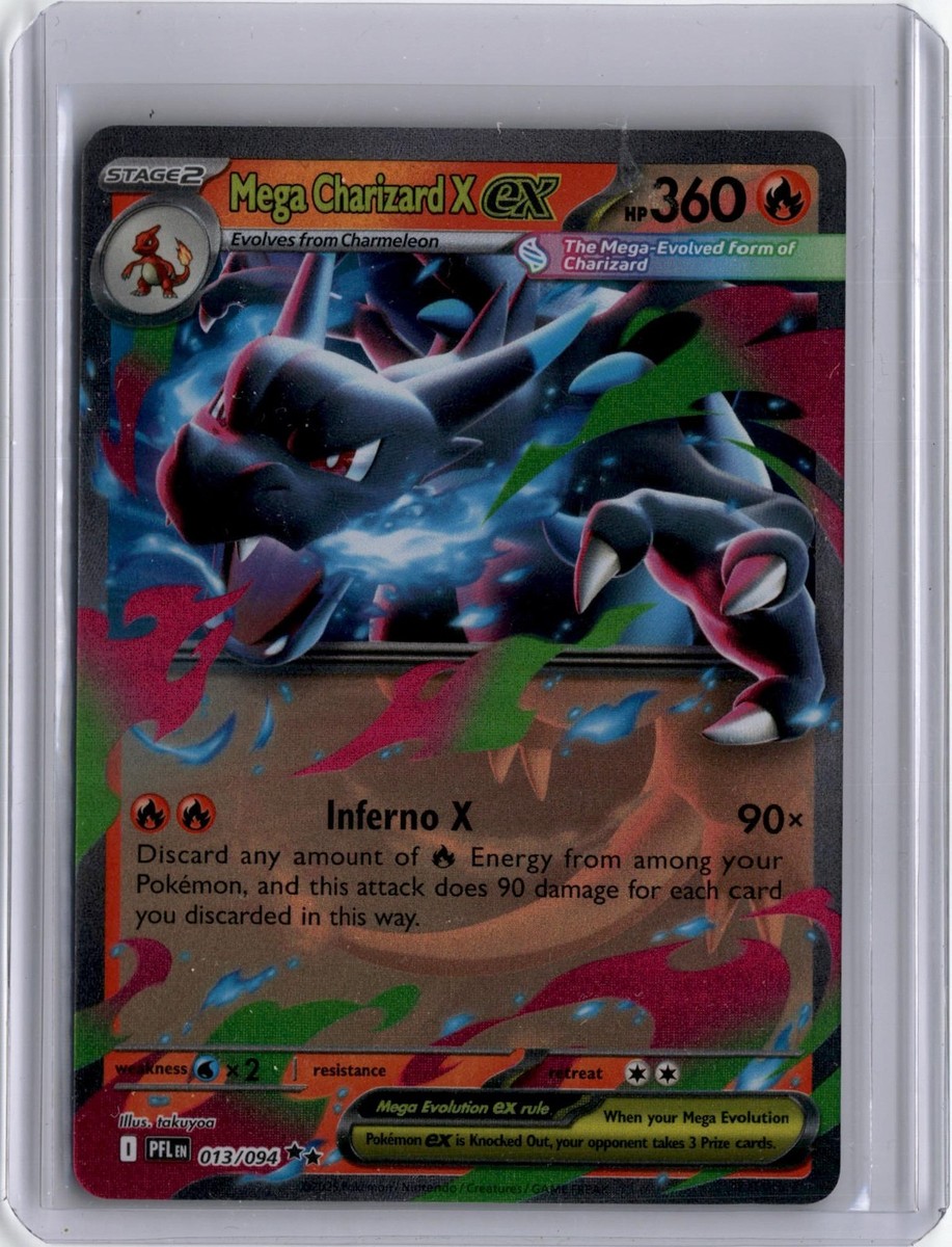 メガリザードンXex ☆☆(SAR) Phantasmal Flames 12… ME02: Phantasmal Flames #013/094 Mega Charizard X ex | eBay