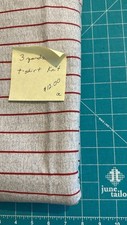 Gray With Red Stripe T-shirt Knit - 3 Yards
