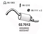 Silencer Muffler Alfa 75 Twin Spark 1420=027012=60528602