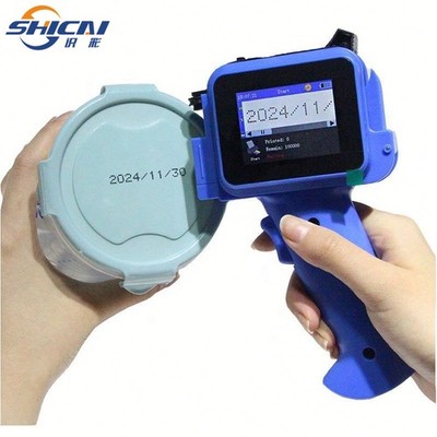Mini portable handheld inkjet printer prints date, batch number, encoded barcode