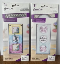Cut & Emboss Slimline Folders “Polka Dots&Chevron” Set of 2 by CraftersCompanion