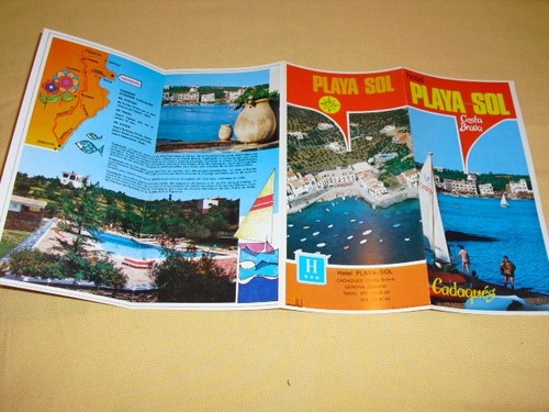Hotel Playa-Sol Costa Brava Cadaquès Flyer Dépliant - Picture 3 of 3