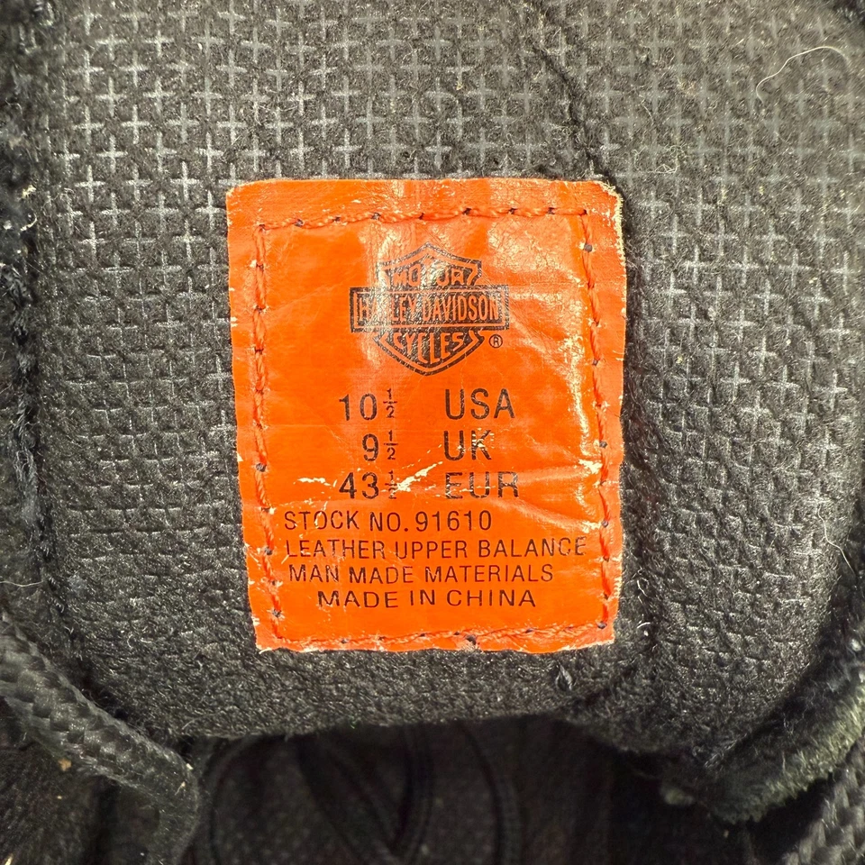 Botas de montar Harley-Davidson de cuero para hombre 10,5 varilla 6” negras 91610 Foto 2 de 4
