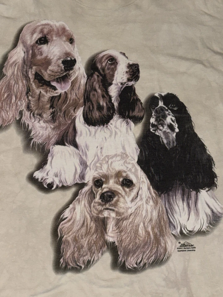 Camisa De Colección 01’ The Mountain Barbara Kieth Spaniel Estampado Gráfico Talla XL 25PtP 29L Foto 4 de 4