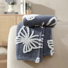ClevaHome Super Soft Butterfly Pattern Throw Blanket - Ultra Cozy Warmth, Plu...